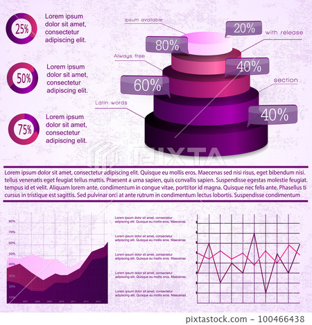 Vintage infographics set Vintage infographics set 100466438