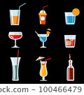 vector cocktail party icons 100466479