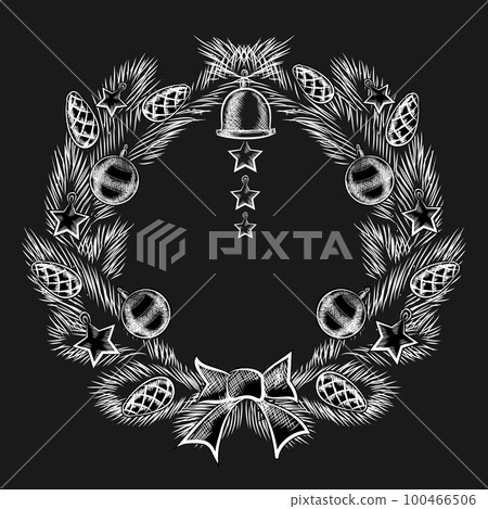 Attractive Chalkboard Christmas Wreath Design Attractive Chalkboard Christmas Wreath Design 100466506