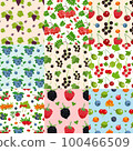 Set Of Nine Seamless Berries Patterns 100466509