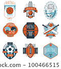 Sport clubs labels icons set 100466515