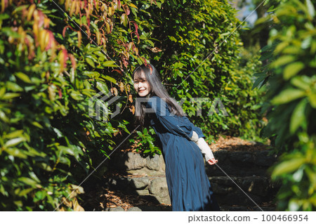 girl wrapped in green 100466954