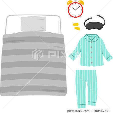 Bedding, pajamas, sleep goods - Stock Illustration [100467470] - PIXTA