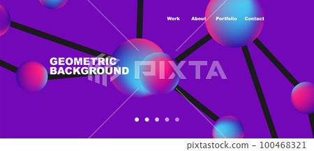 Line points connections geometric abstract background 100468321