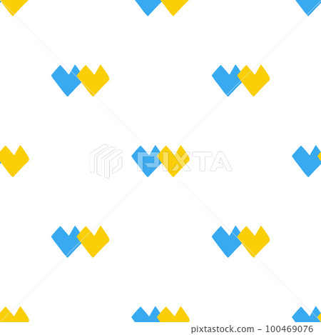 Seamless pattern with shape hearts Ukraine Seamless pattern with shape hearts Ukraine 100469076