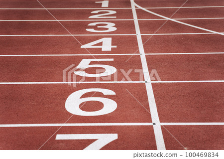 Athletics stadium goal line Athletics stadium goal line 100469834