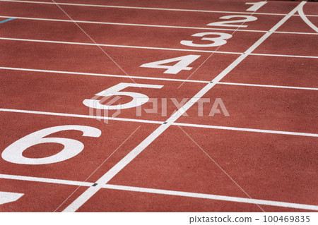 Athletics stadium goal line 100469835