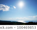 The Sea of Okhotsk seen from the Shiretoko Five Lakes in summer, Hokkaido 100469853