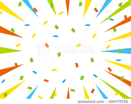 Colorful gradient confetti concentration line background Colorful gradient confetti concentration line background 100470588