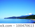 Sea of Okhotsk and Shiretoko mountain range in summer, Hokkaido 100470613