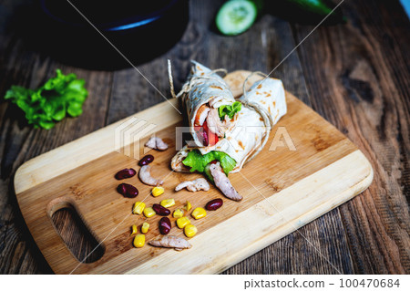 Mexican tortilla wrap Mexican tortilla wrap 100470684