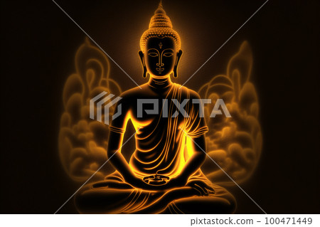 Gautama Buddha the symbol of hinduism buddhism spirituality buddha purnima, generative ai Gautama Buddha the symbol of hinduism buddhism spirituality buddha purnima, generative ai 100471449