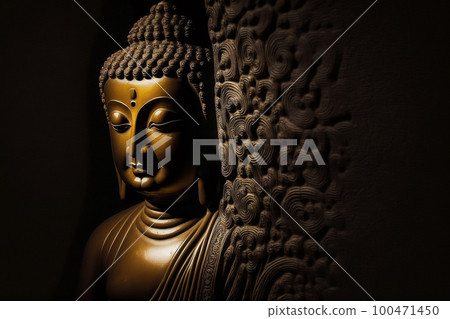 Gautama Buddha the symbol of hinduism buddhism spirituality buddha purnima, generative ai Gautama Buddha the symbol of hinduism buddhism spirituality buddha purnima, generative ai 100471450