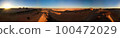 360 degrees aerial Panoramic view to Daleyala and Boukkou lake group of Ounianga Serir lakes at the Ennedi, Chad 100472029
