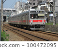 在東急池上線東急系列 1000 3 門車上行駛的電車（東京都品川區） 100472095
