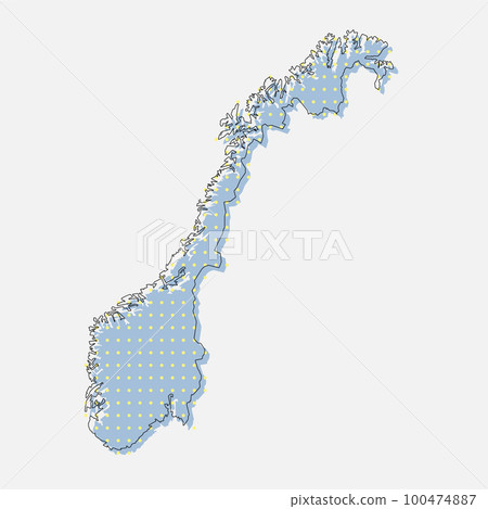 Vector map Norway for points, dotted template Vector map Norway for points, dotted template 100474887