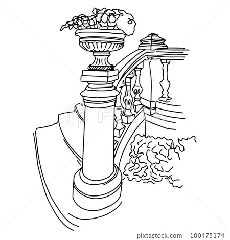sketch of column and the stairs sketch of column and the stairs 100475174