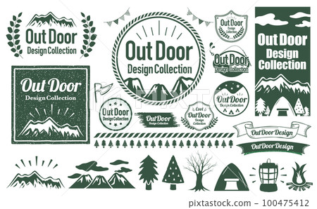 Natural and simple stylish design frame set that can be used for camping and outdoor scenes_dark green 100475412