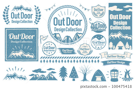 自然、簡約、時尚的設計框架組,可用於露營和戶外場景_淺藍色 自然、簡約、時尚的設計框架組,可用於露營和戶外場景_淺藍色 100475418