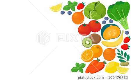 Vegetable and fruit background material 100476783