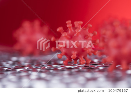 Virus close up, coronavirus concept 100479167