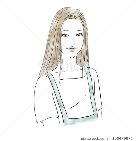 長頭髮的漂亮女人 100479975