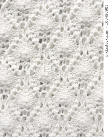 Handmade knitting material with macro weave threads. Handmade knitting material with macro weave threads. 100480903