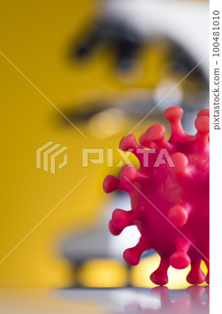 Virus close up, SARS, coronavirus pandemic background Virus close up, SARS, coronavirus pandemic background 100481010