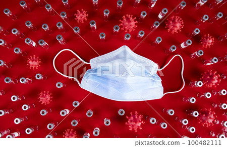 Medical mask for protection against corona virus, SARS pandemic background Medical mask for protection against corona virus, SARS pandemic background 100482111