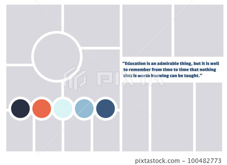 Photo collage template. Album brandboard, set portfolio images. Mood board background. Mosaic picture frame. Gallery banner. Vector illustration Photo collage template. Album brandboard, set portfolio images. Mood board background. Mosaic picture frame. Gallery banner. Vector illustration 100482773