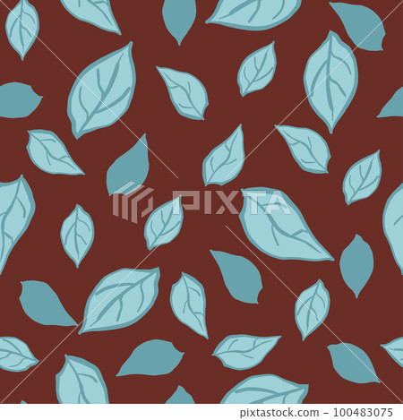 vector seamless pattern. floral stylish background. hand drawing 100483075