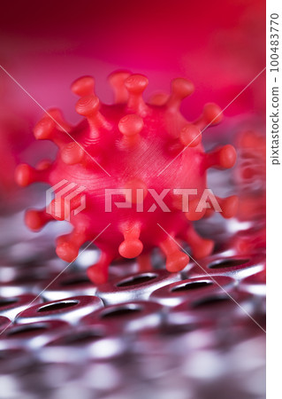 Virus cells, epidemic coronavirus background 100483770