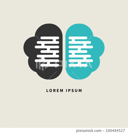 Brain activity of logo Brain activity of logo 100484527