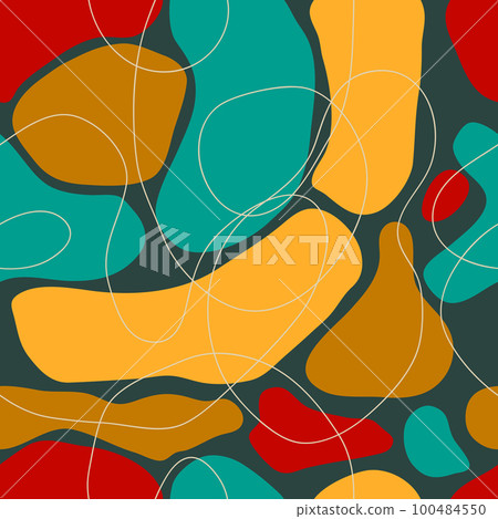 Artistic organic seamless pattern with circles Artistic organic seamless pattern with circles 100484550