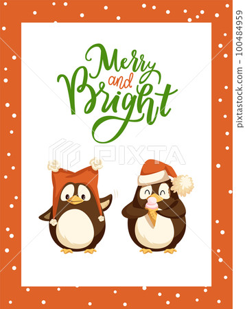 Merry Bright Winter Holidays Celebration Poster 100484959