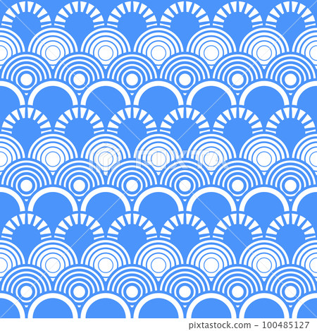 Mermaid scales, fish tail background, seamless geometric beautiful pattern Mermaid scales, fish tail background, seamless geometric beautiful pattern 100485127