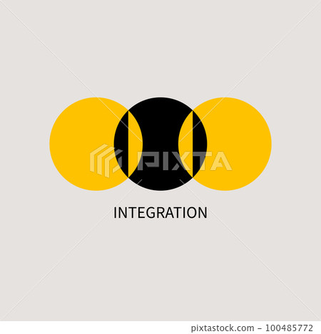 Integration abstract logo, three circles Integration abstract logo, three circles 100485772