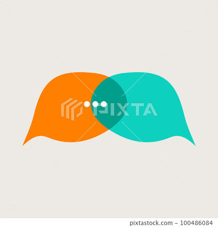 Two hand drawn comic bubble comments 100486084