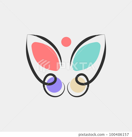 Butterfly line icon, beauty salon logo 100486157