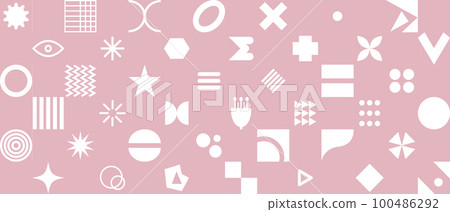 Memphis background, seamless geometric pattern with shapes Memphis background, seamless geometric pattern with shapes 100486292