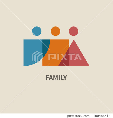 Family, friends geometric logo Family, friends geometric logo 100486312