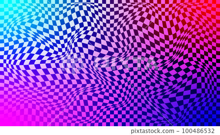 Checkered background with distorted squares Checkered background with distorted squares 100486532