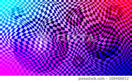 Checkered background with distorted squares Checkered background with distorted squares 100486652
