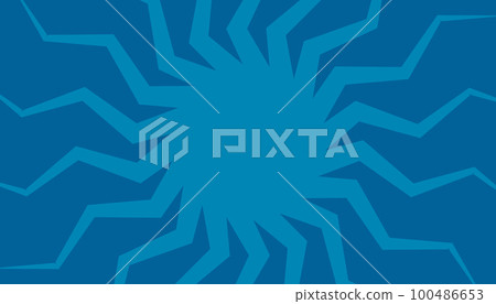 sun with broken rays. sun with distorted rays in shape of zigzag 100486653