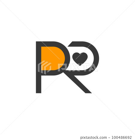 pr logo, public relations icon, letters 100486692