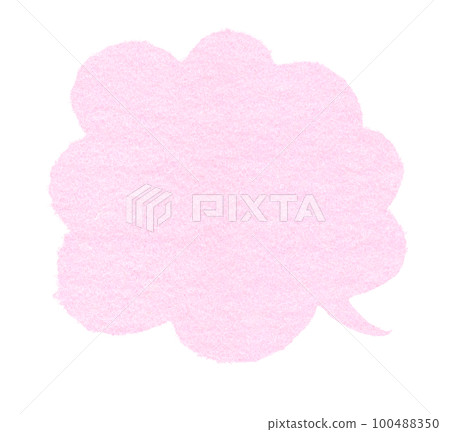 fluffy pink speech bubble - Stock Illustration [100488350] - PIXTA
