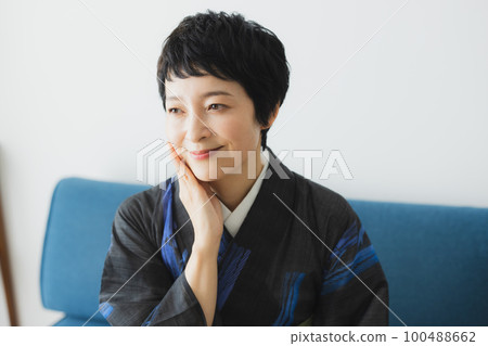 黑色夏日細紋薄款客廳 100488662