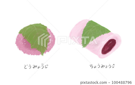 Illustration of sakura mochi 100488796