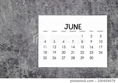 The June 2023 Monthly calendar for 2023 year on grunge background. 100489079