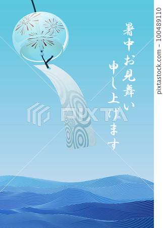 Edo wind chime Japanese style background material 100489110
